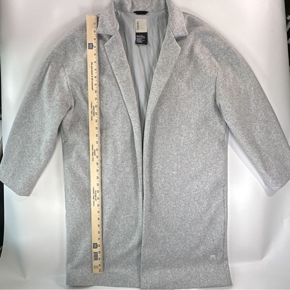 Vuori Restore Longline Open Front Coat Womens L Gray Athluxury - Picture 12 of 16